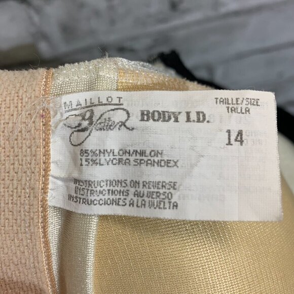 Vintage Black Yellow Colour Block High Square Neckline One Piece Swimsuit - Picture 9 of 10